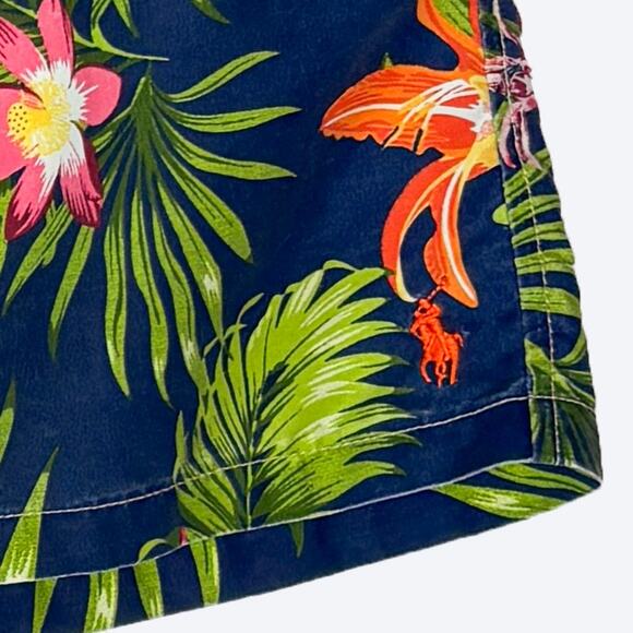 Polo‎ Ralph Lauren Floral Print Traveler Swim Shorts Men's M Tropical Bright - Picture 4 of 9